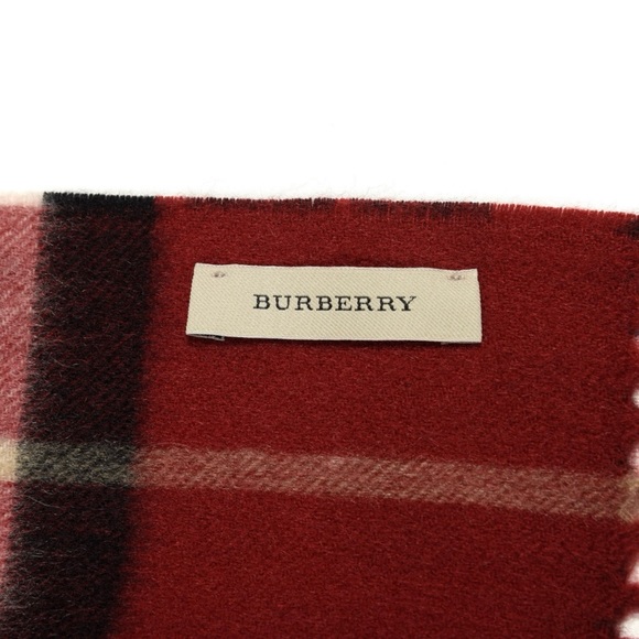Limited Edition Burberry Animal Print Check Cashmere Scarf Beautiful Red New - Picture 3 of 4